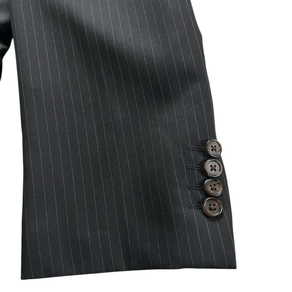 Ralph Lauren Wool Men’s size 42L Blazer Jacket Sport Coat Black & white striped